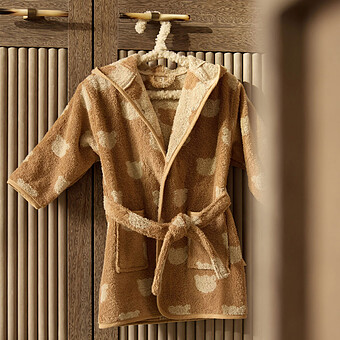 Peignoir de Bain Eponge Jacquard Teddy Bear Biscuit - 1/2 Ans