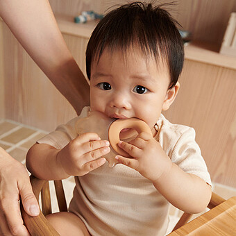 Lot de 2 Anneaux de Dentition Rafraîchissants Rita Eléphant - Pale Tuscany / Sandy