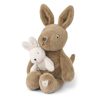 Peluche Kelly Kangaroo Maman et Bébé - Dune