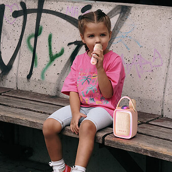 Enceinte Karaoké Portable avec Projecteur Singy Party - Pink