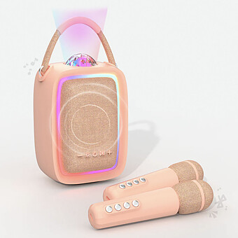 Enceinte Karaoké Portable avec Projecteur Singy Party - Pink