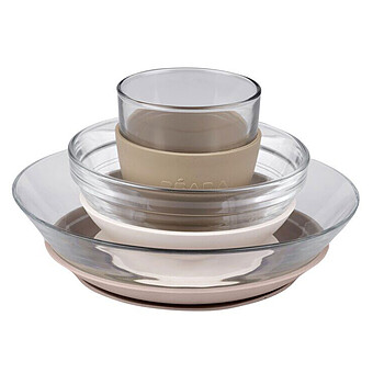 Set de Vaisselle Verre 3 Pièces - Cotton Candy