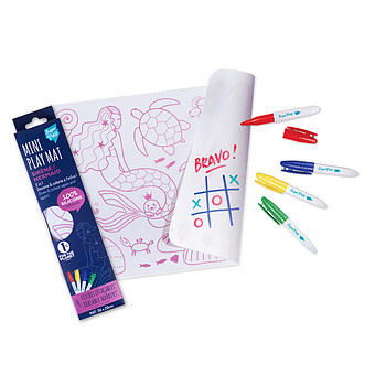 Mini Set de Table à Colorier et ses 4 Feutres - Les Sirènes