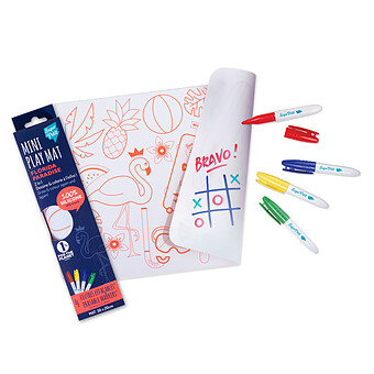 Mini Set de Table à Colorier et ses 4 Feutres - Florida Paradise