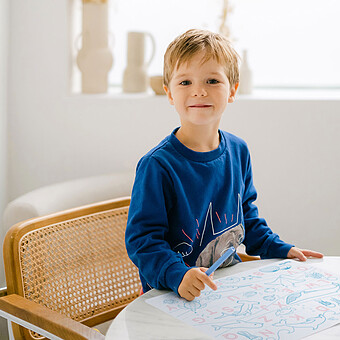 Set de Table à Colorier Réversible et ses 3 Feutres - Lettres de l'Alphabet 