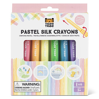 Lot de 6 Crayons de Soie Pastel