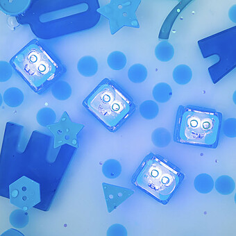 Lot de 4 Cubes Lumineux - Blair Bleu
