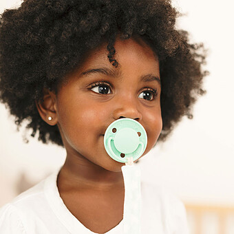 Lot de 2 Sucettes Rondes Originale Vert Clair et Vert Foncé - 6 Mois +