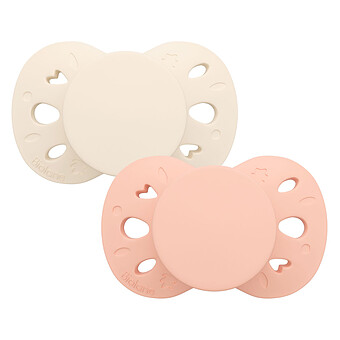 Lot de 2 Sucettes Anatomiques Essentielle Rose et Beige - 18 Mois +