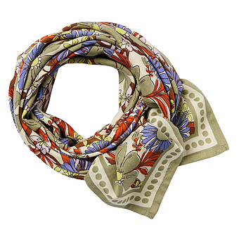 Big Foulard Latika Bouquet - Macadamia
