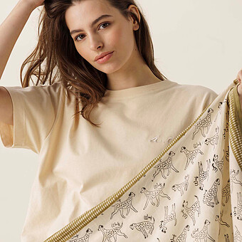 Big Foulard Latika Pongo - Macadamia