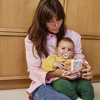 Lot de 2 Sucettes Rondes Boheme Bibs x Liberty Oscar Meadow & Blossom Mix - 6/18 Mois