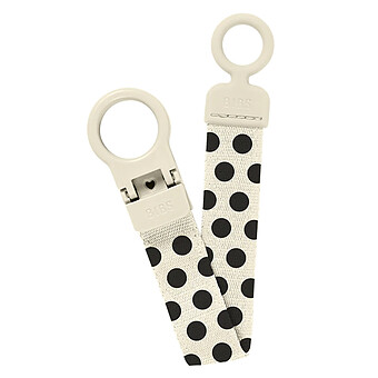Attache Sucette Loop Polka - Ivory & Black