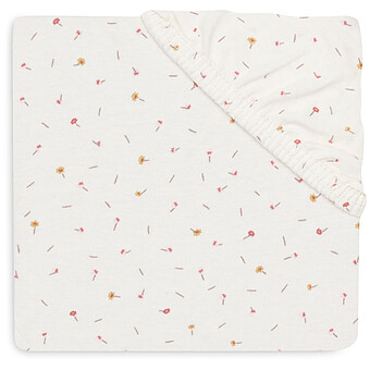 Drap Housse Jersey Pretty Picnic Flower Drops - 70-75 x 140-150 cm