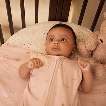 Drap Housse Berceau et Cododo Jersey Pretty Picnic Flower Drops - 40-50 x 80-90 cm