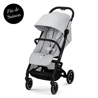 Poussette Citadine Ultra-compacte Beezy Châssis Black - Fog Grey
