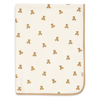 Couverture Berceau Jersey Little Waffle - Mini Teddy Bear