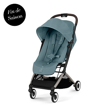 Poussette de Voyage Ultra-compacte Orfeo Châssis Taupe - Stormy Blue