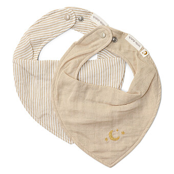 Lot 2 Bavoirs Bandana - Pure Soft Beige