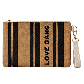 Pochette Kira - Love Gang Rayures Camel