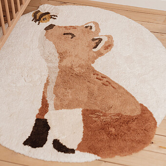 Tapis Forest Friends Renard - Ø 110 cm