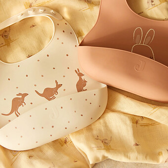 Lot de 2 Bavoirs Silicone - Kangaroots