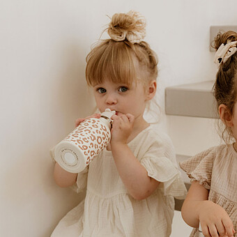 Gourde Inox Crème Léopard - 350 ml 