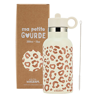 Gourde Inox Crème Léopard - 350 ml 