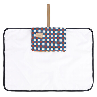 Tapis à Langer Imperméable Hyde Park - Mosaïque Bleu et Rouge