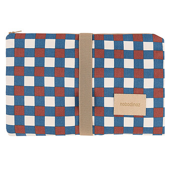 Tapis à Langer Imperméable Hyde Park - Mosaïque Bleu et Rouge