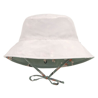 Chapeau Anti-UV Réversible Scooter Chien Vert - 7/12 Mois