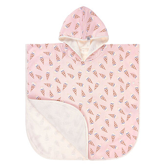 Poncho de Plage Ice Cream Rose Pâle - 12/36 Mois  