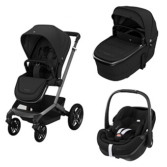 Poussette Trio Fame - Siège Auto Pebble 360 Pro² i-Size Groupe 0+ - Nacelle Fame -Twillic Black