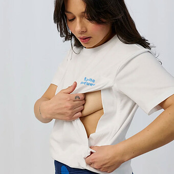 T-shirt d'Allaitement La P'allaite Blanc - S