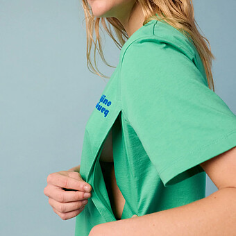 T-shirt d'Allaitement La P'allaite Menthe - M