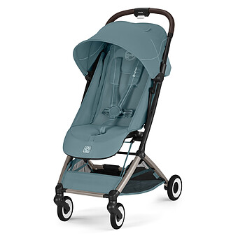 Poussette de Voyage Ultra-compacte Orfeo 2026 Châssis Taupe - Stormy Blue