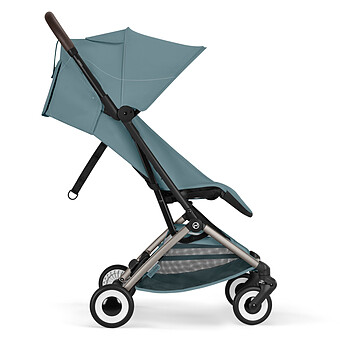 Poussette de Voyage Ultra-compacte Orfeo 2026 Châssis Taupe - Stormy Blue