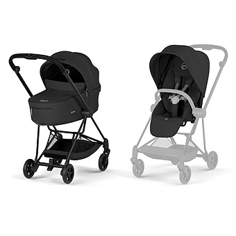 Pack Poussette Mios Confort 2026 Matt Black + Nacelle - Sepia Black