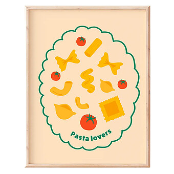 Affiche Pasta Lovers - 40 x 30 cm
