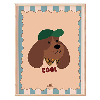 Affiche Portrait Chien Cool - 40 x 30 cm