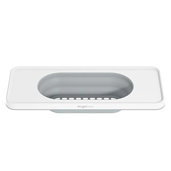 Plateau de Bain avec Panier Extensible - Blanc