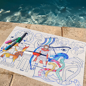 Set de Table à Colorier et ses 5 Feutres - Les Aventures d'Ulysse