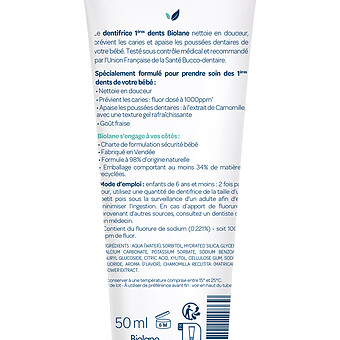 Dentifrice 1ères Dents 2-en-1 - 50 ml