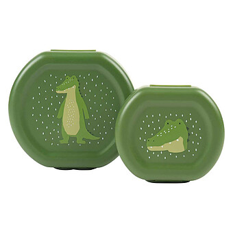 Lot de 2 Boîtes à Goûter à Clip - Mr. Alligator