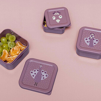 Lot de 3 Boîtes à Goûter - Mrs. Peacock