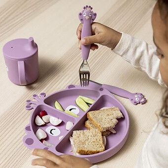 Assiette en Silicone avec Ventouse - Mrs. Peacock