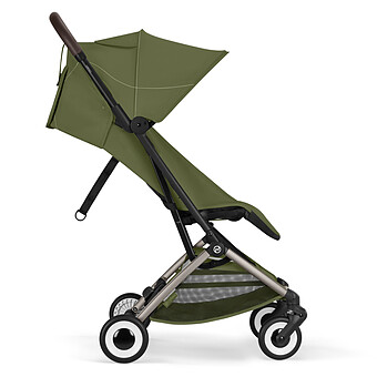 Poussette de Voyage Ultra-compacte Orfeo 2026 Châssis Taupe - Moss Green