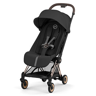 Poussette Ultra-compacte Coyä Style Châssis Rosegold - Sepia Black