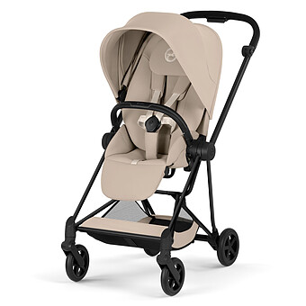 Pack Poussette Mios Confort 2026 Matt Black + Nacelle - Cozy Beige