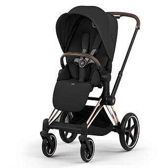 Pack Poussette Priam Confort Rosegold + Nacelle - Sepia Black